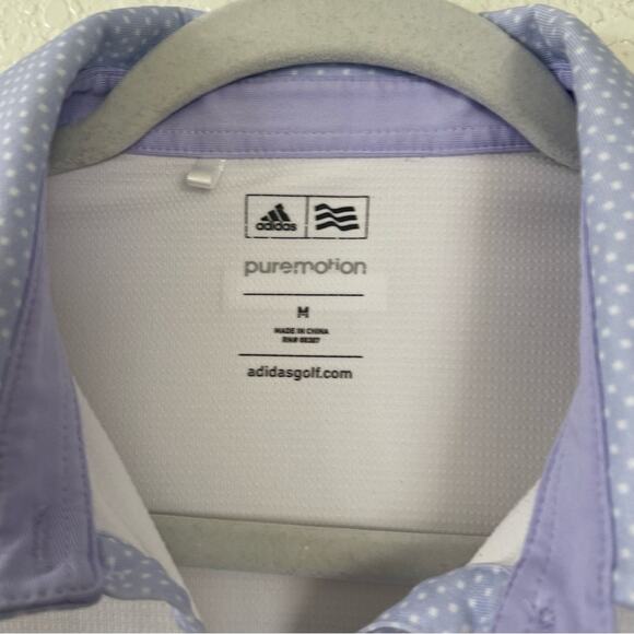 Adidas Pure Motion White/Blue Polo Golf Tank Top Size Medium - Picture 4 of 7